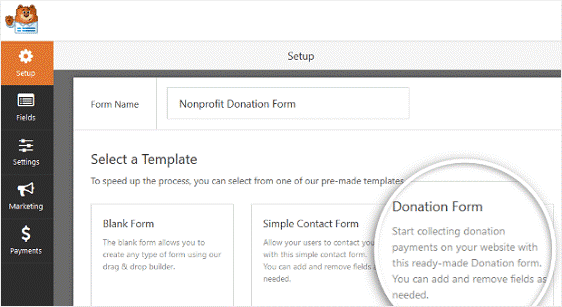 Nonprofit Donation Form