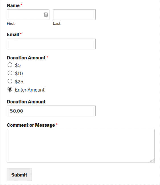 Nonproft Donation Form12