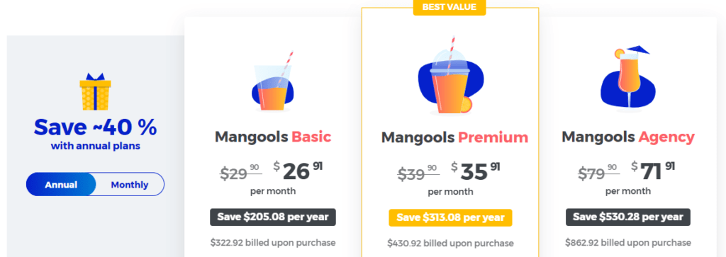 Mangools Pricing
