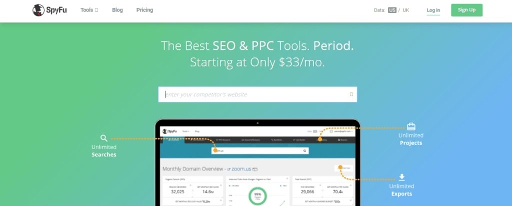 SpyFu - Ahrefs Alternative